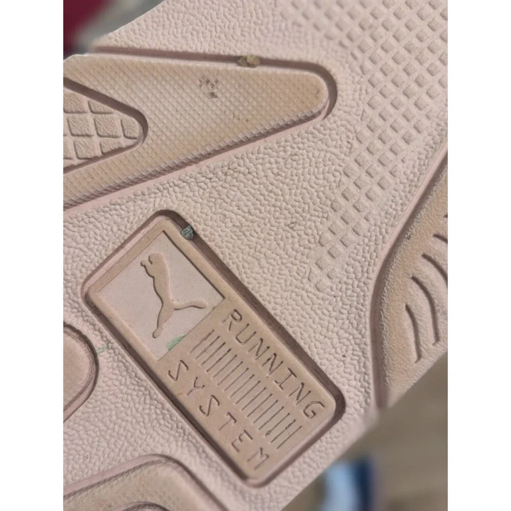 PUMA Women's RS-X³ Leather Fade Sneakers (White / Rosewater) – Style 374657-01
